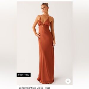 Peppermayo sundowner maxi dress rust size 8